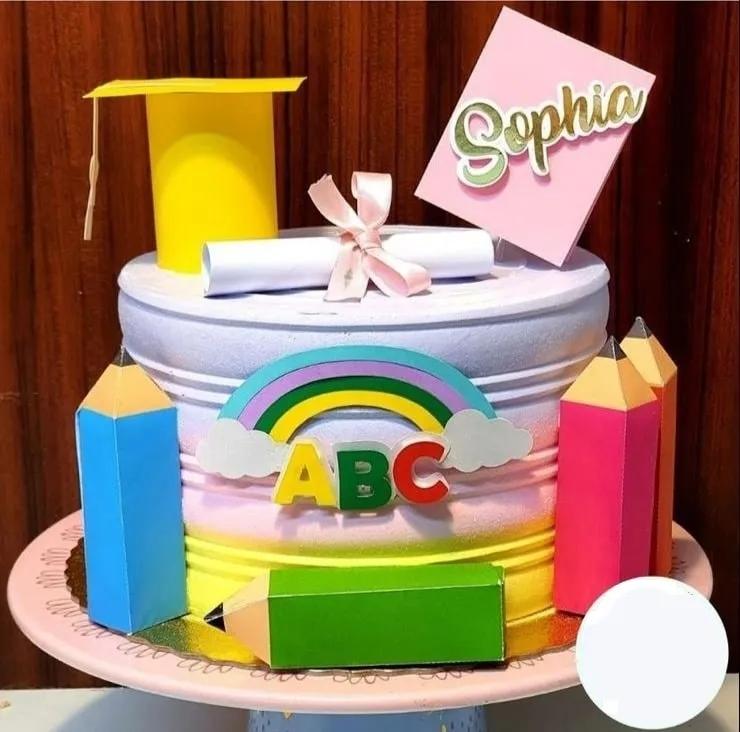 Arquivo de corte topo de bolo formatura abc