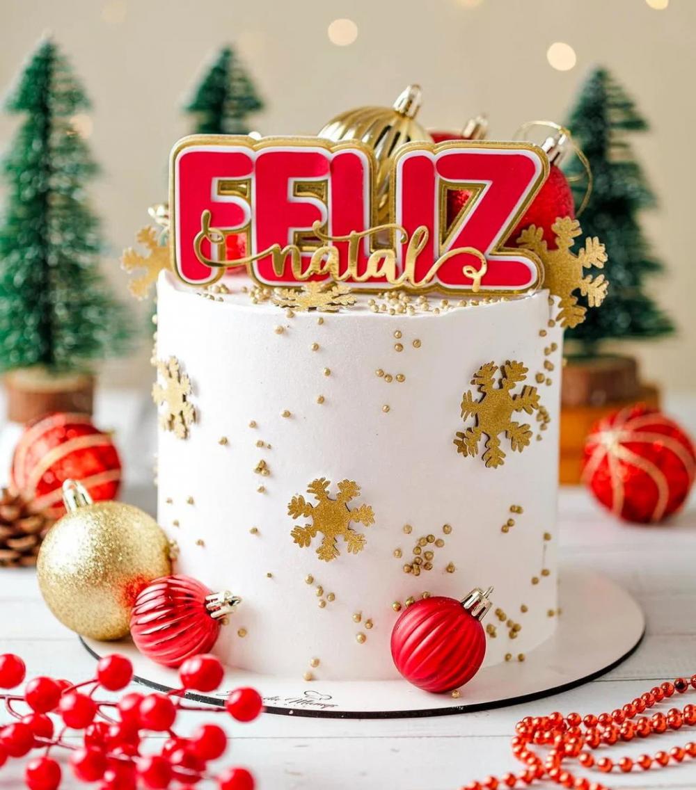 Arquivo de corte topo de bolo feliz natal