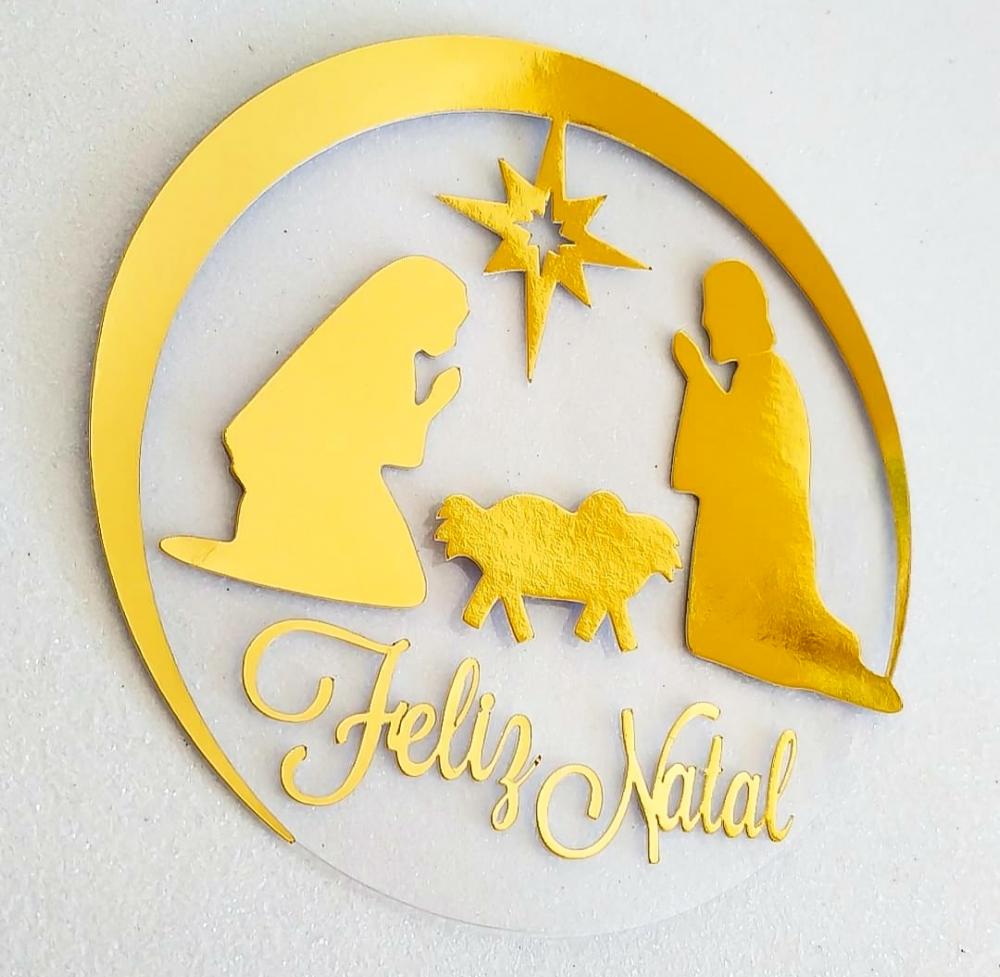 Arquivo de corte topo de bolo presepio flutuante