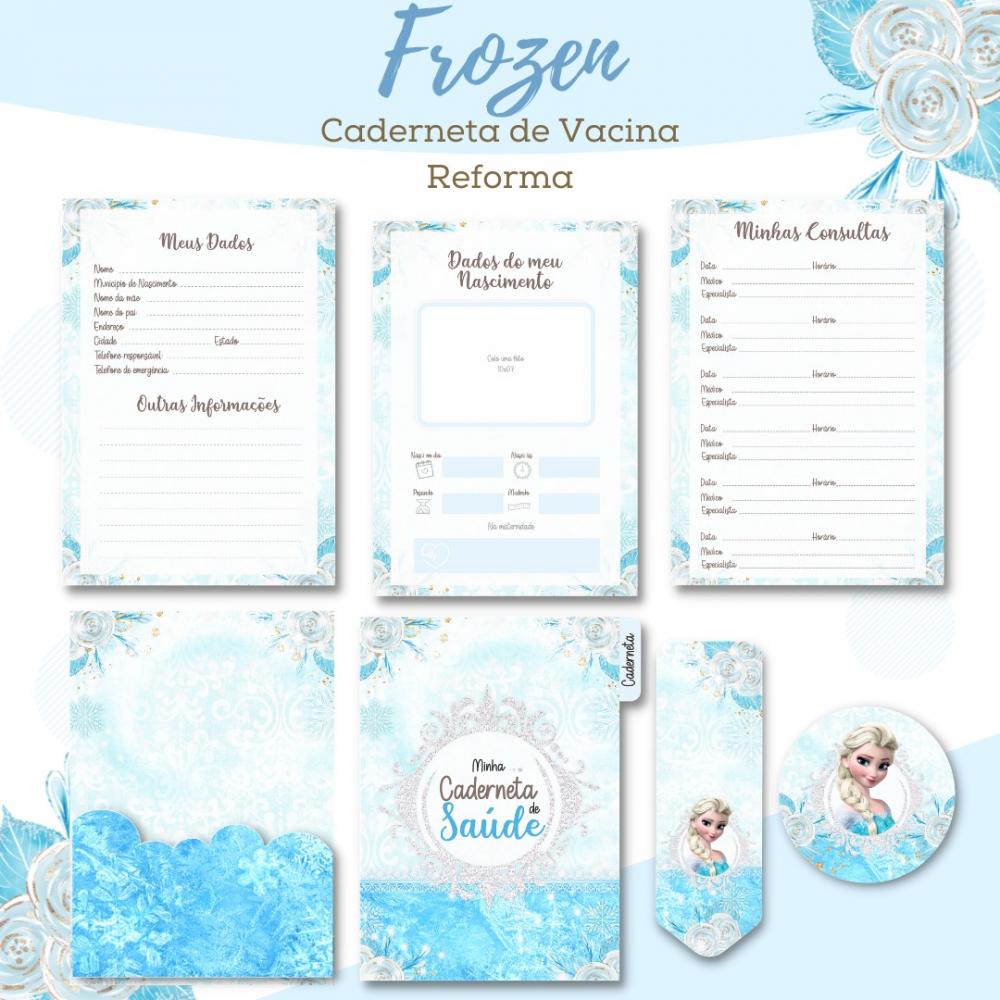 Kit Caderneta da saude frozen
