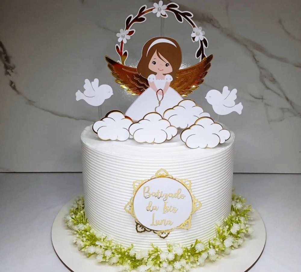 Arquivo de Corte Topo de Bolo anjinha em camadas