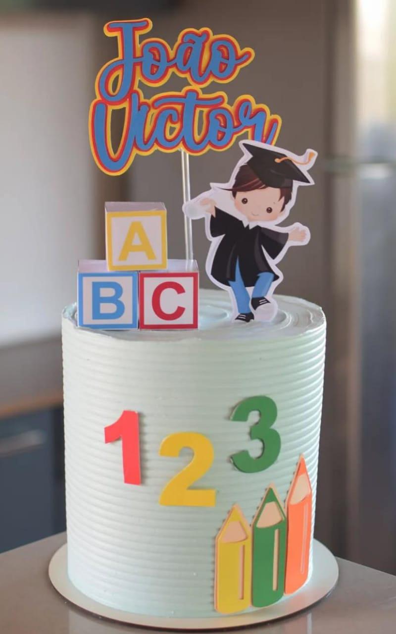 Arquivo de Corte topo Formatura Abc menino