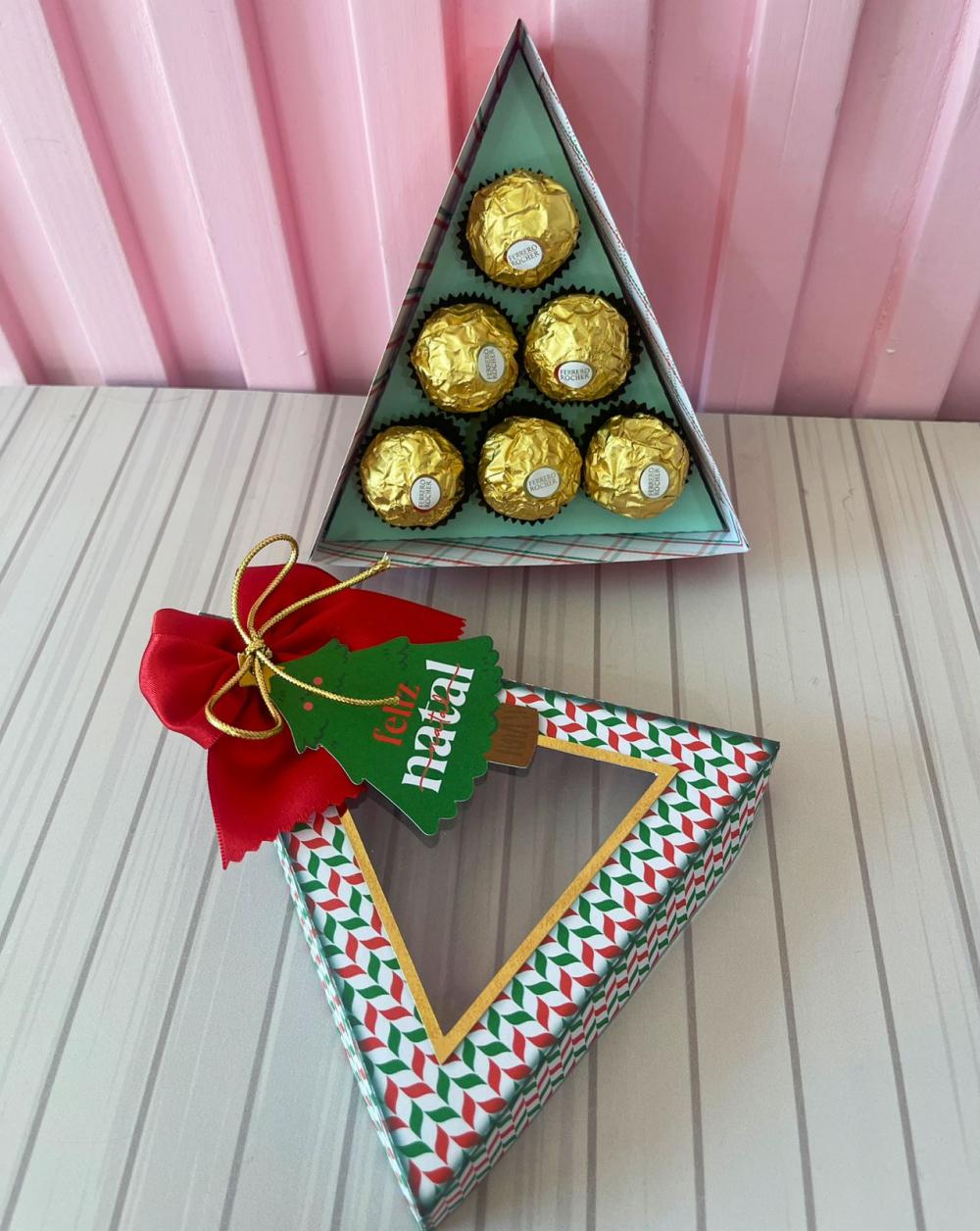 caixa arvore natal para doces