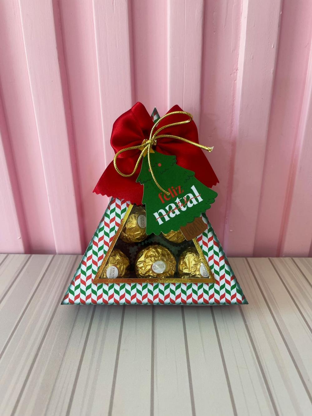 caixa arvore natal para doces