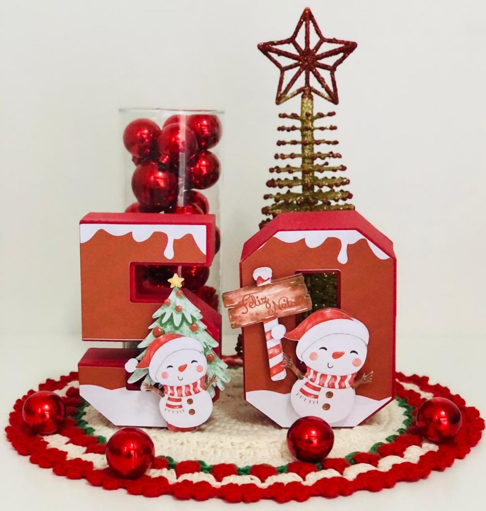 Arquivo de corte numeros 3d natal