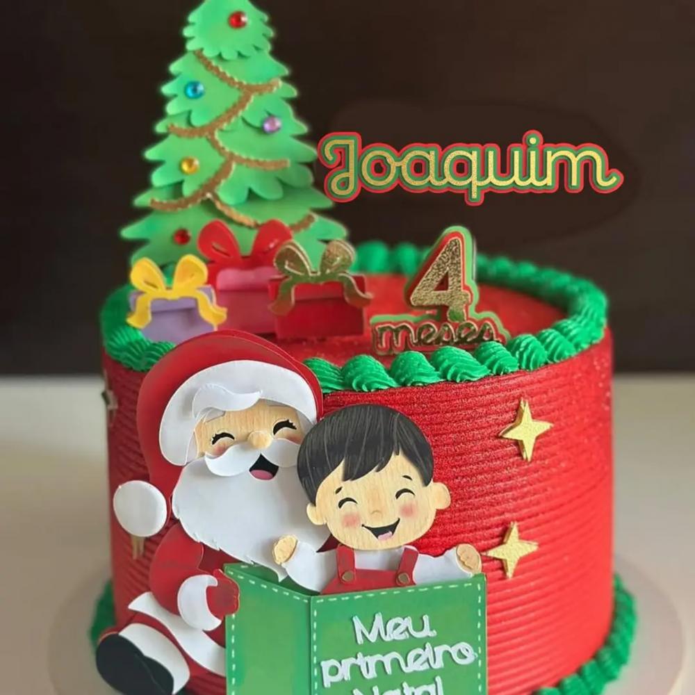 Arquivo de Corte Topo de Bolo primeiro natal