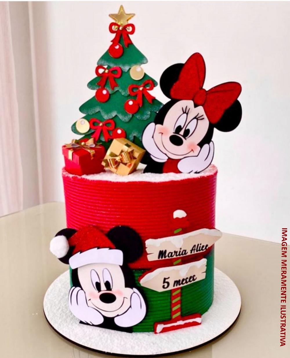 Arquivo de Corte Topo Natal Mickey e Minnie