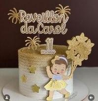 Topo de bolo MEU primeiro reveillon