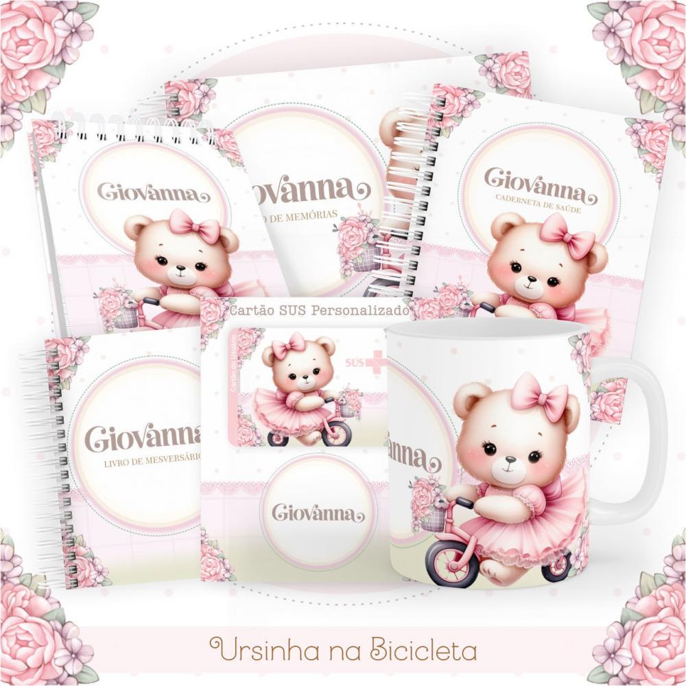 Arquivos Digitais Combo  ursinho rosa