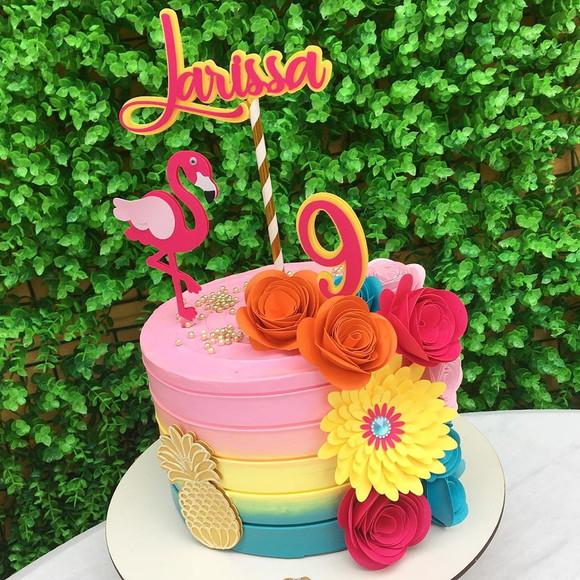 Arquivo de Corte topo Flamingo em camadas