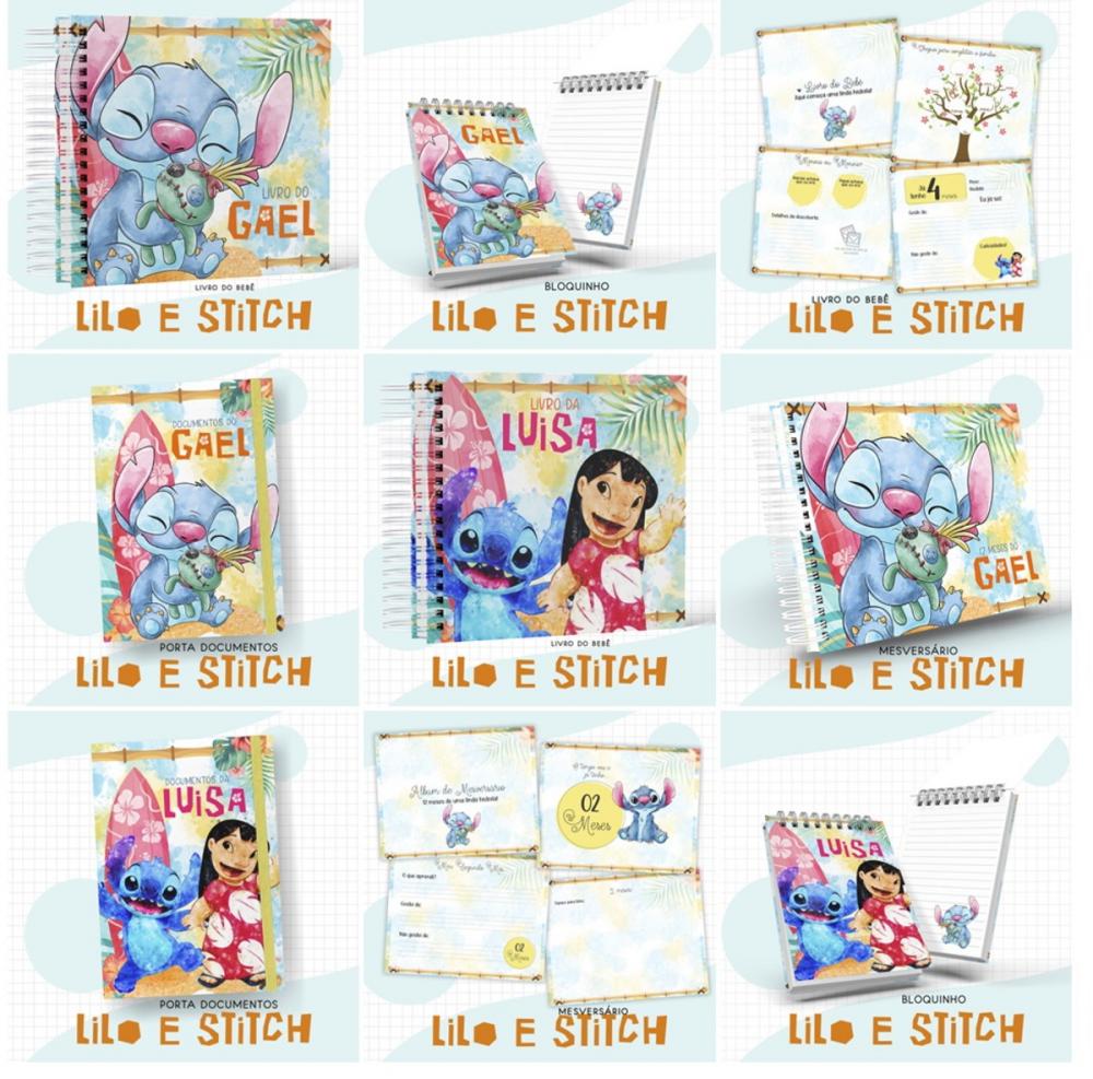 Arquivo Digital Combo Caderneta da Saúde Lilo e Stitch