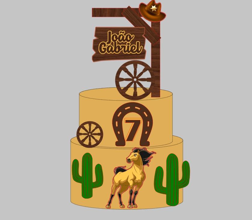 Arquivo de Corte Topo de bolo Spirit menino