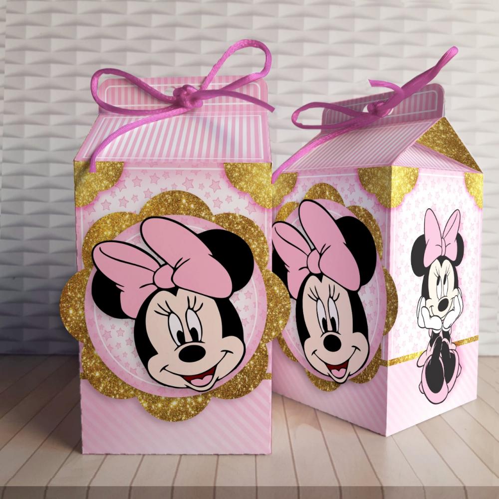 Arquivo de Corte caixa milk minnie rosa