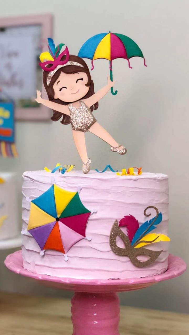 Arquivo de corte topo de bolo carnaval bailarina