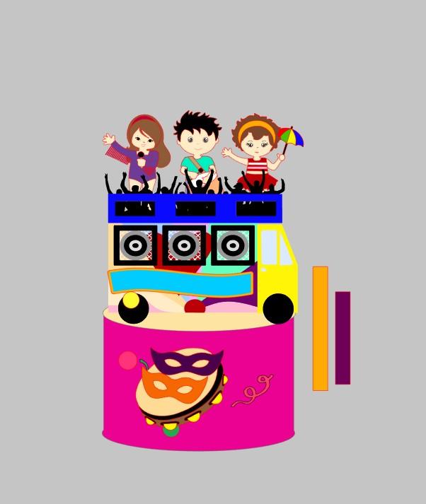 Arquivo de corte topo de bolo trio eletrico