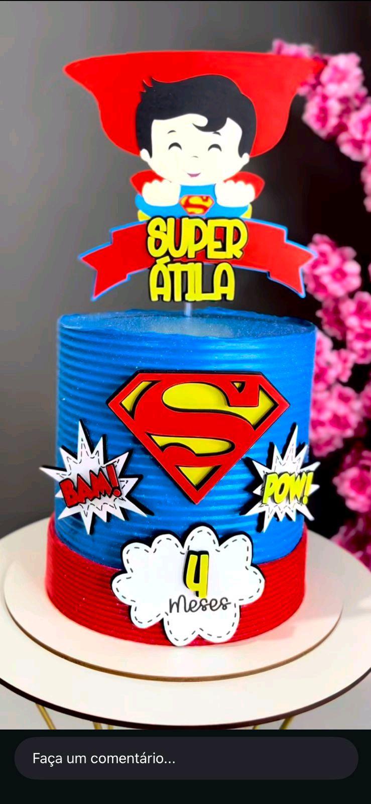 Arquivo de corte topo de bolo superman baby