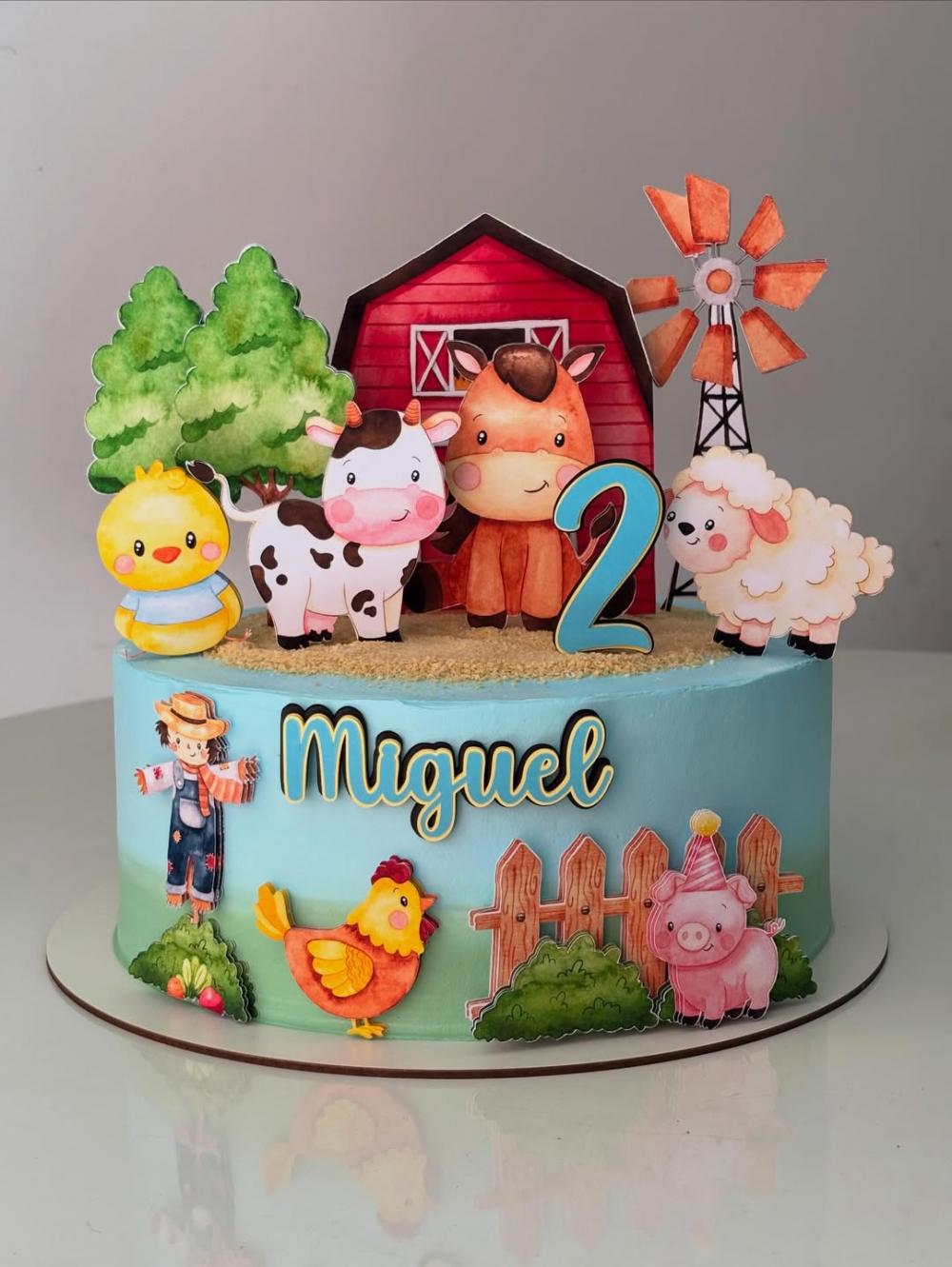 Arquivo de Corte topo fazendinha aquarela menino