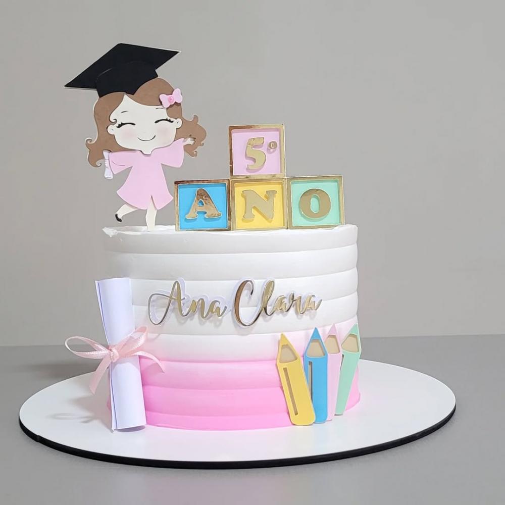 Arquivo de corte topo Abc Menina em camadas