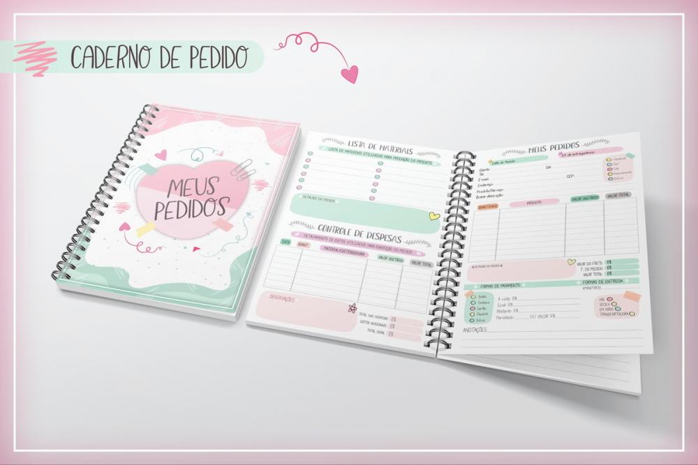 Arquivo Digital Caderno de Pedidos em Png e pdf