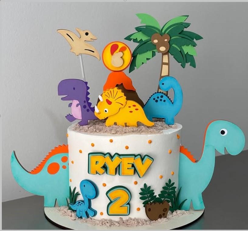 Arquivo de corte topo de bolo dinonossauro