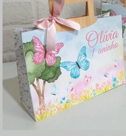 Arquivo de Corte sacolinha jardim aquarela