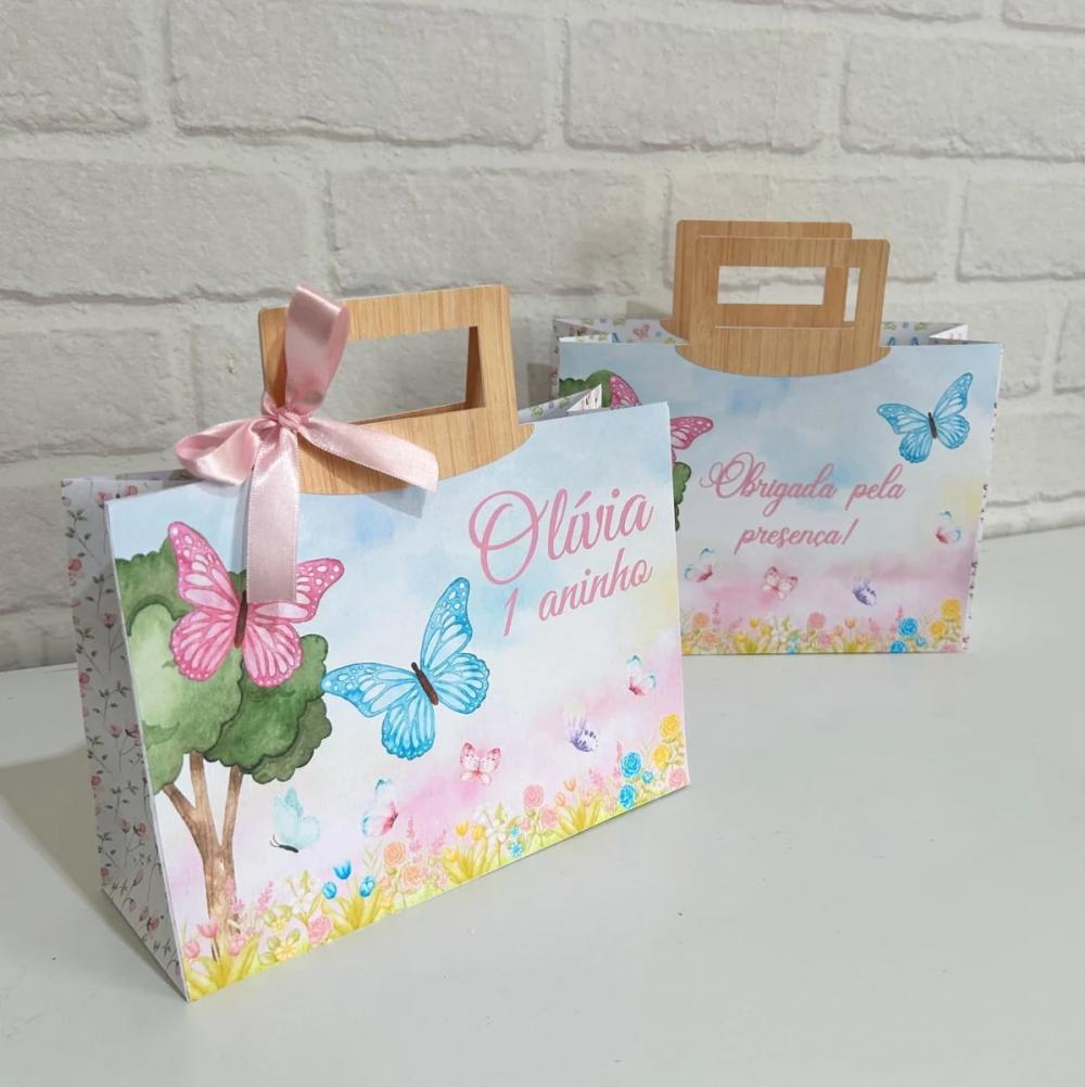 Arquivo de Corte sacolinha jardim aquarela