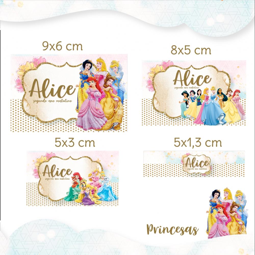 Arquivo digital Etiqueta princess