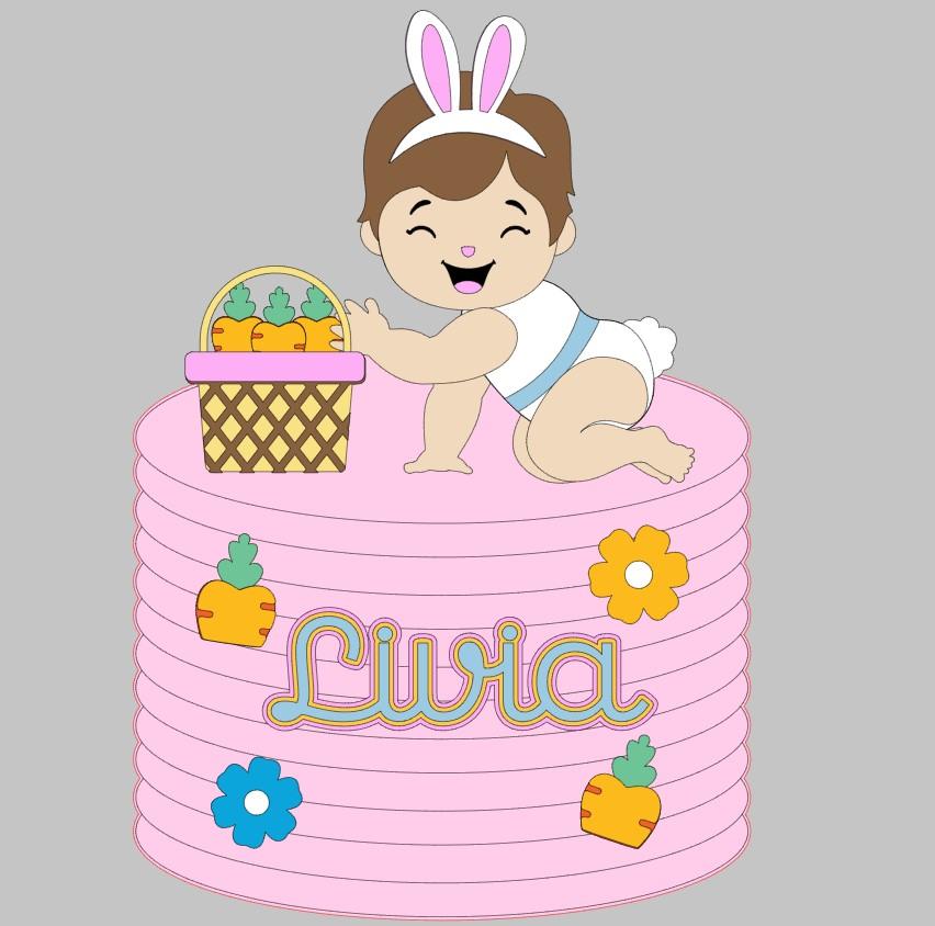 Arquivo de corte menina coelhinha páscoa