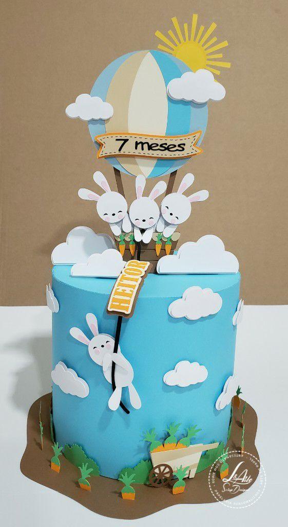 Arquivo de corte topo coelho balão menino