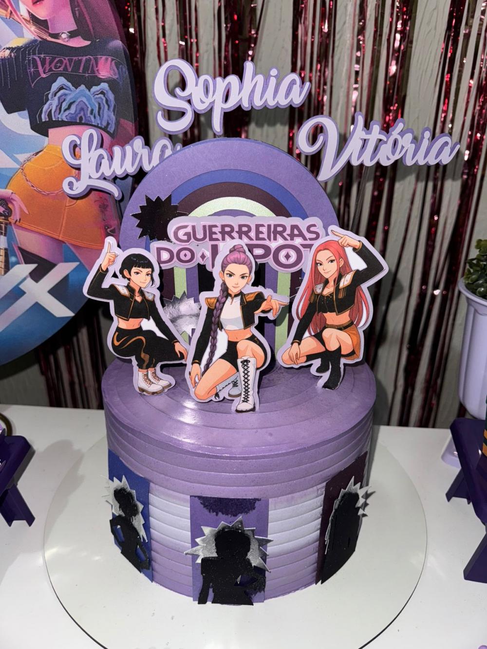 Arquivo de Corte Topo de Bolo Guerreiras do K-Pop