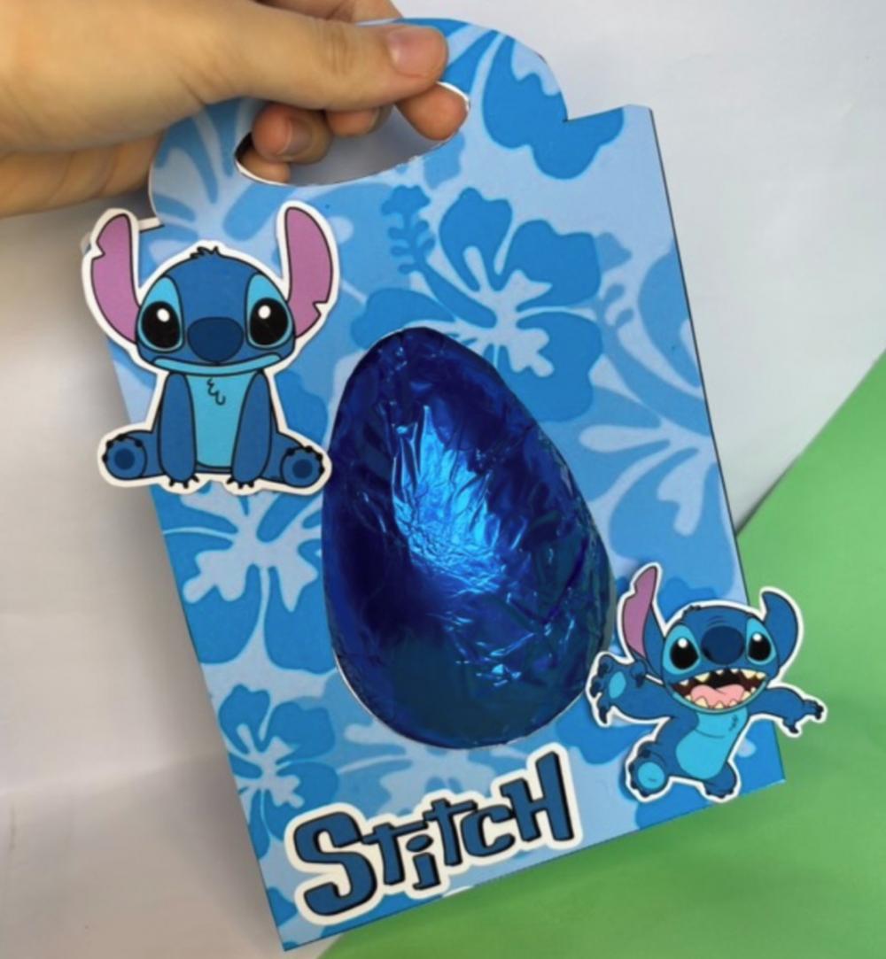 Arquivo de Corte Saquinho Ovo de Pascoa Stitch