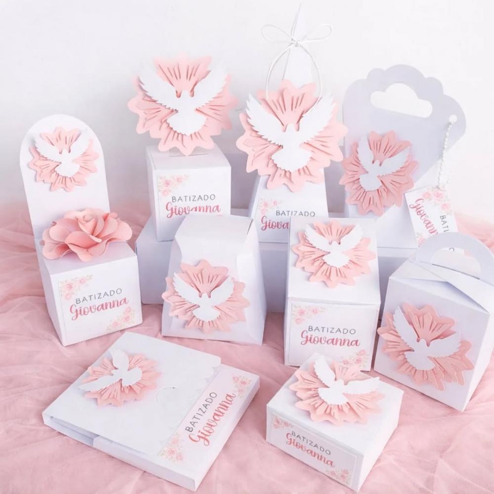 Arquivo de Corte kit Batizado rosa