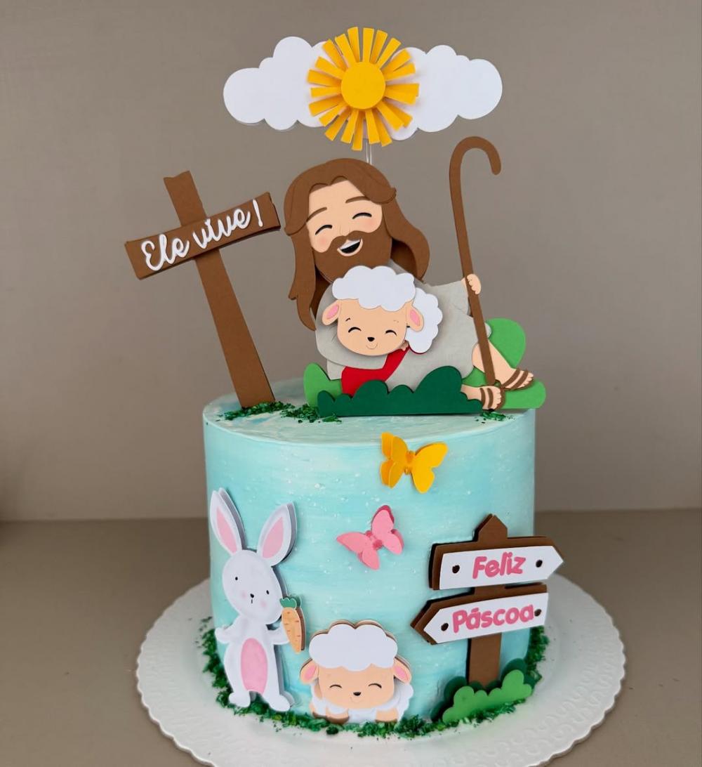 Arquivo de corte topo ele vive páscoa