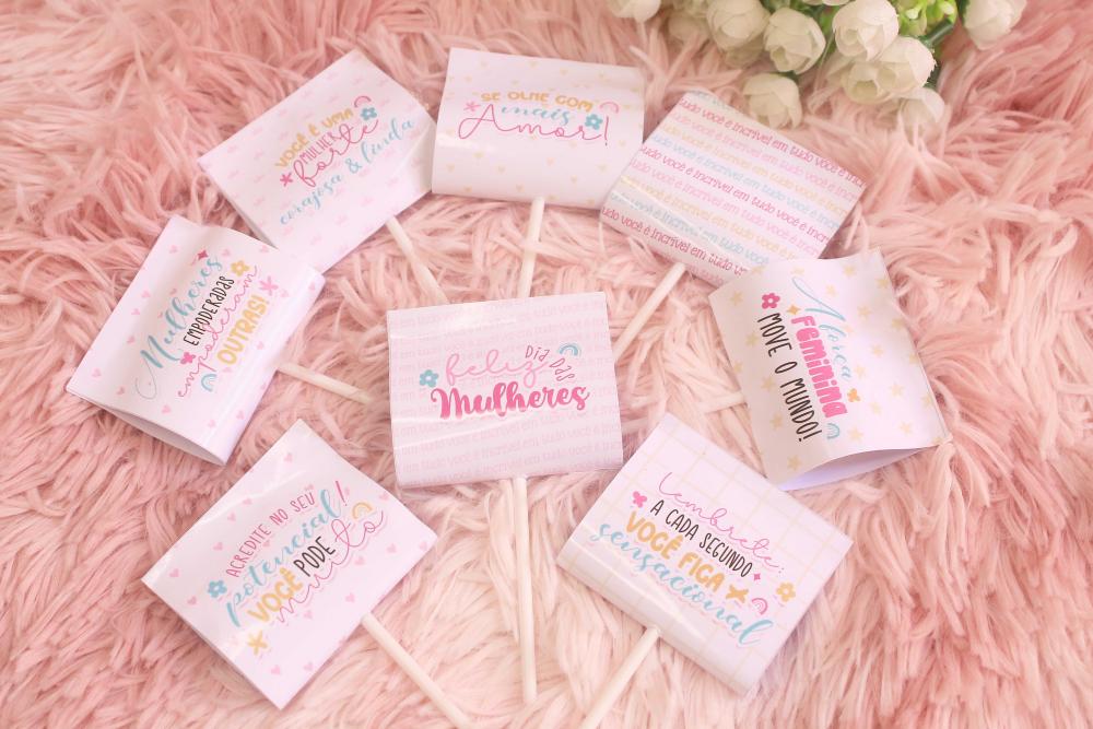 Arquivo de Corte card pirulito Dia das Mulheres