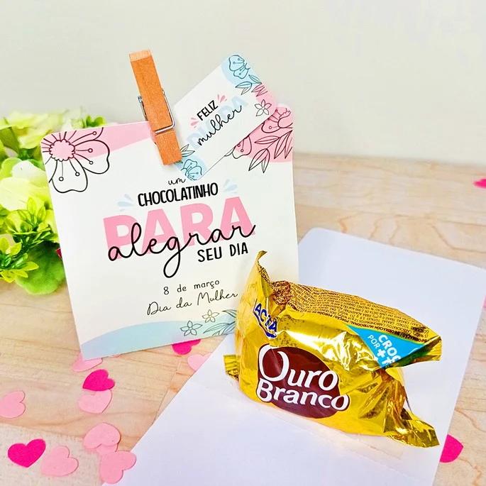 Arquivo Digital Cartão Bombom Dia das Mulheres