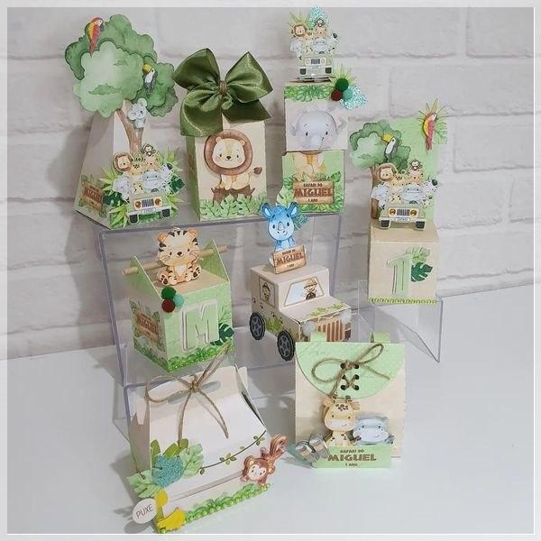 Arquivo de corte kit aquarela safari