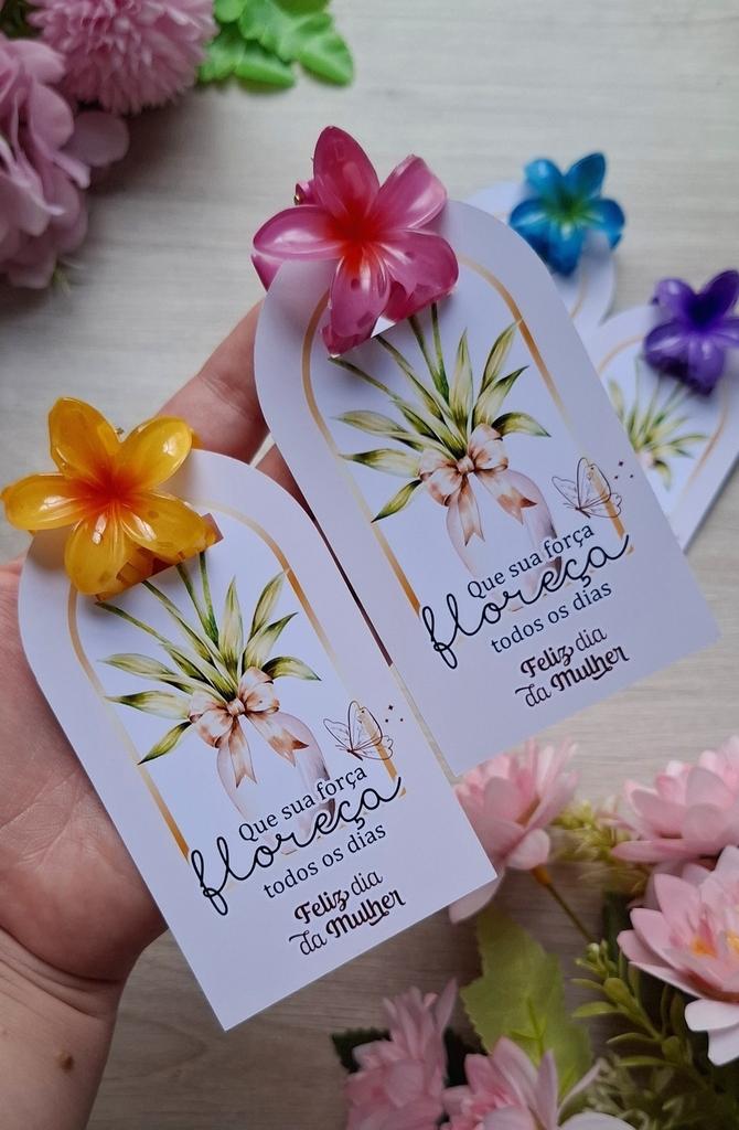 card para mini piranha flor dia das mulheres