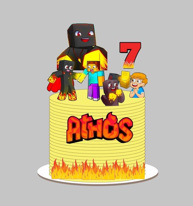 Arquivo de corte topo de bolo mine craft