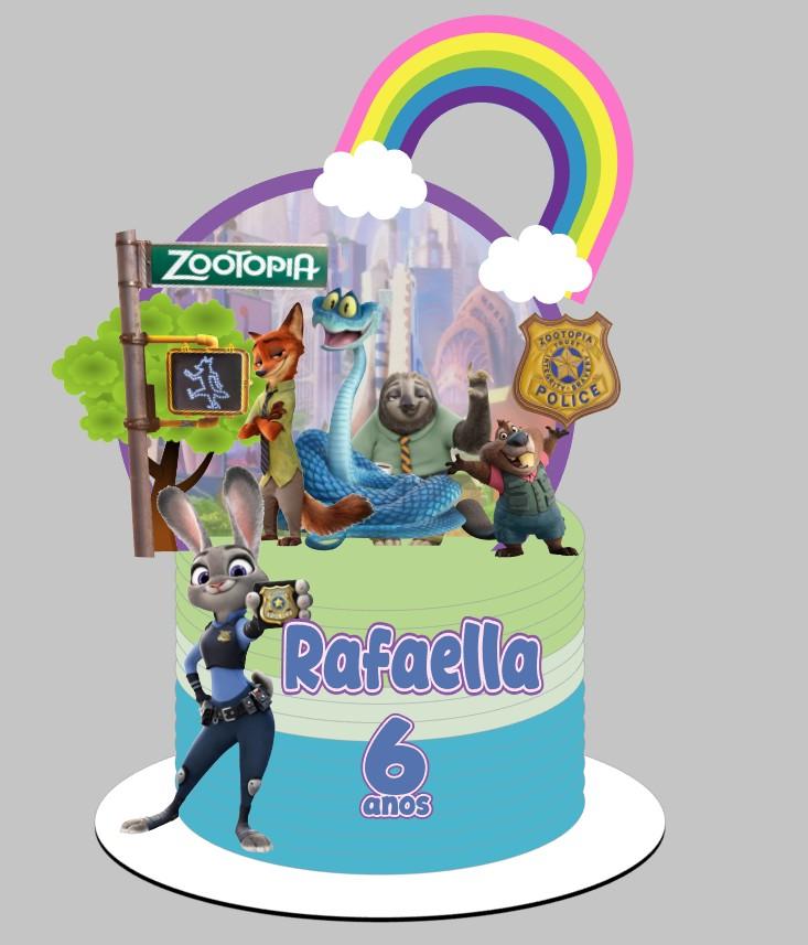 Arquivo de corte Topo de Bolo zootopia