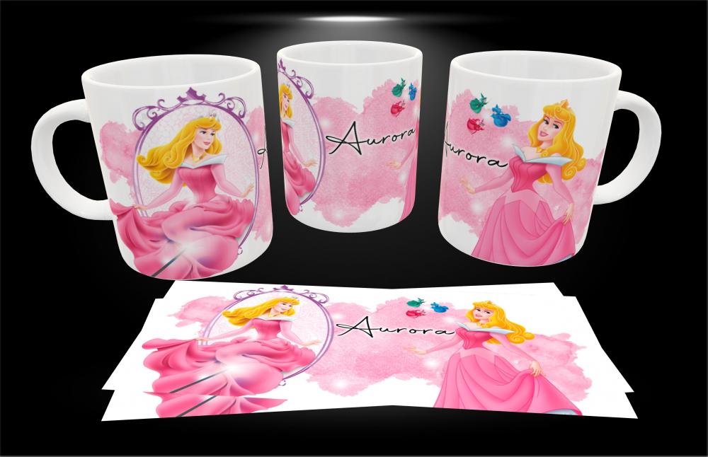 Arquivo digital arte sublimação caneca princesas disney