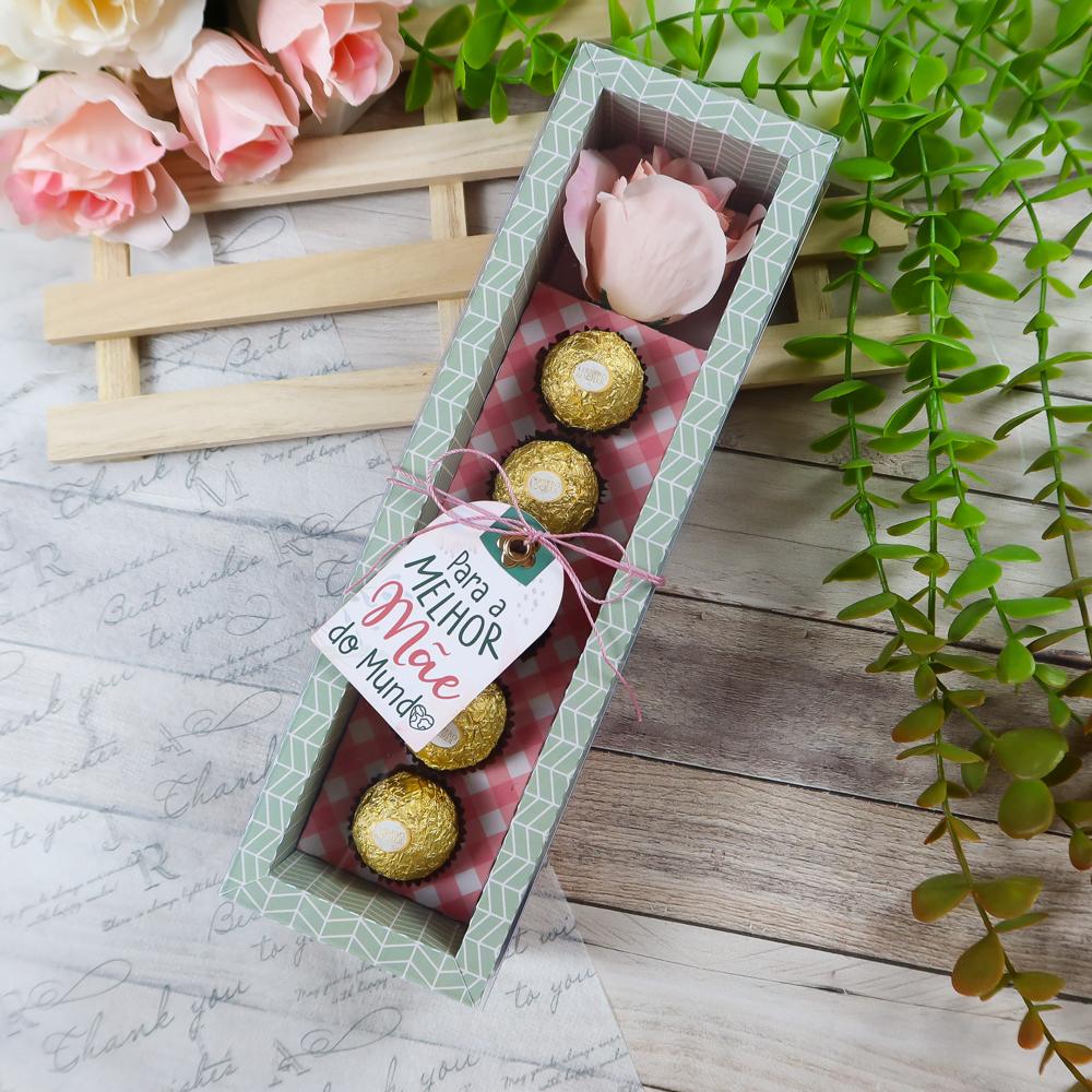 Arquivo de Corte Caixa para doces e rosa dia das mães