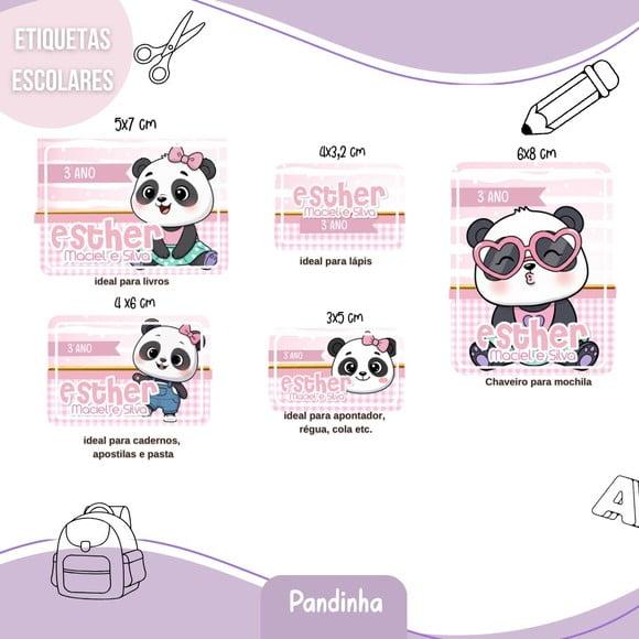 Aquivo de Corte Etiqueta Panda