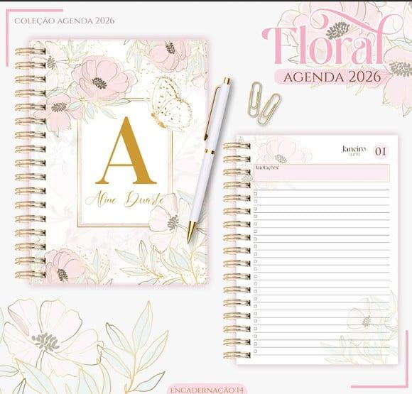 Arquivo de Corte Agenda Floral 2026
