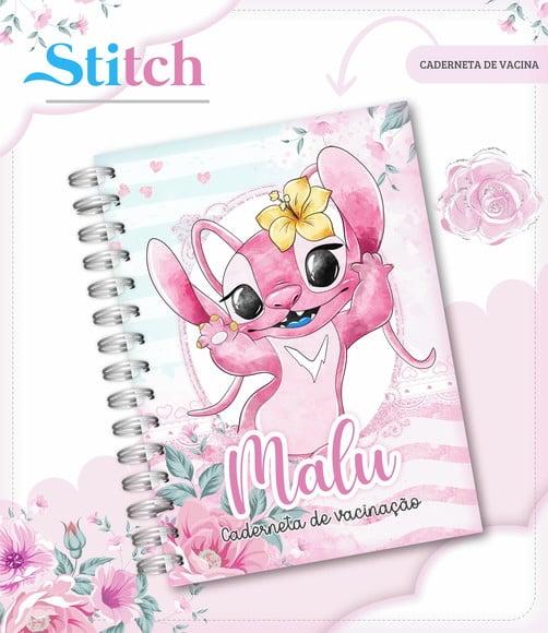 Aquivo Digital Caderneta de Vacinação Stitch Rosa