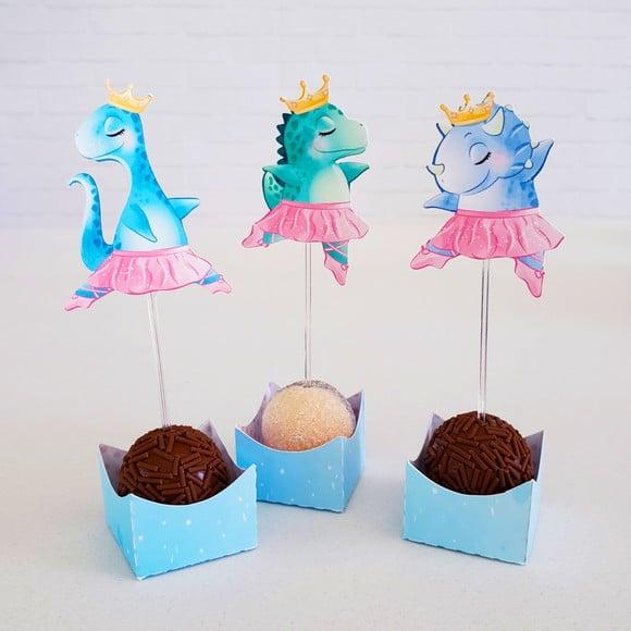 Arquivo de Corte Forminhas Dino Baby Rosa