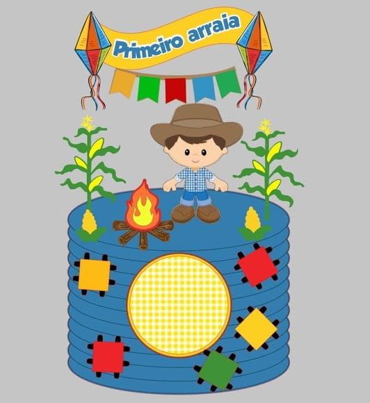 Aquivo de Corte Topo Primiro Arraia Festa Junina