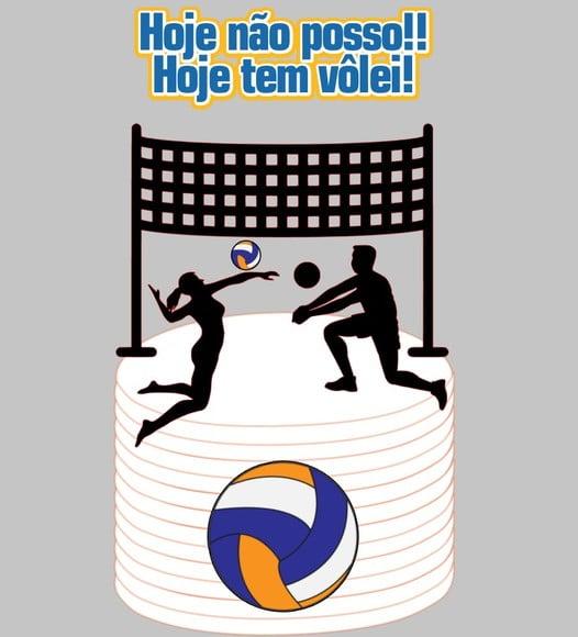Arquivo de Corte Topo de Bolo Vôlei de Praia