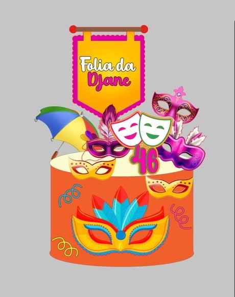 Arquivo de Corte - Topo de Bolo Carnaval 02