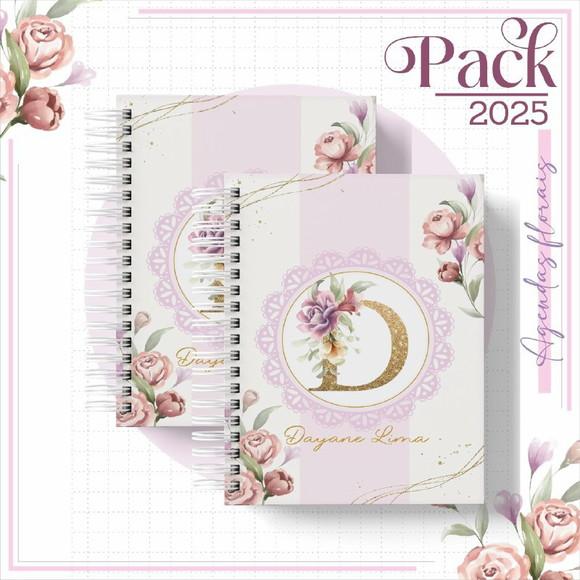 Aquivo Digital Pack Agenda Floral Inicial