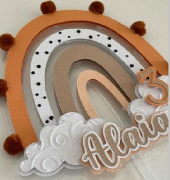 Arquivo de Corte Topo Arco Iris Boho